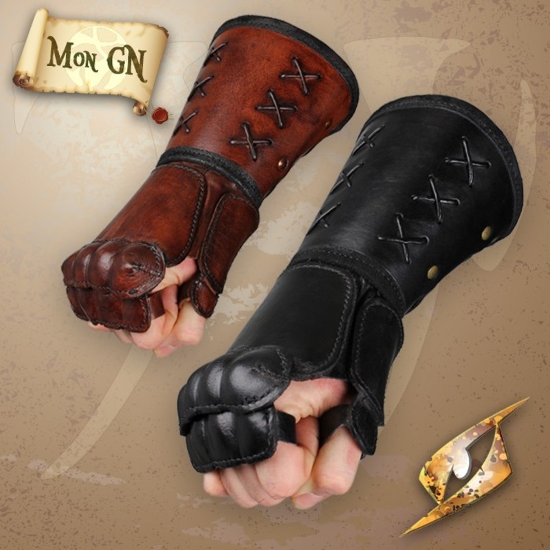  Gantelet en cuir 1 bras - Epic Armoury - vue 2