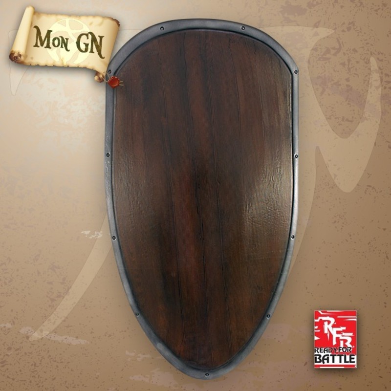 Grand bouclier en bois