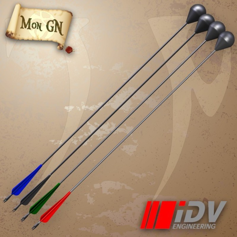 Flèche Noir Tête Ronde