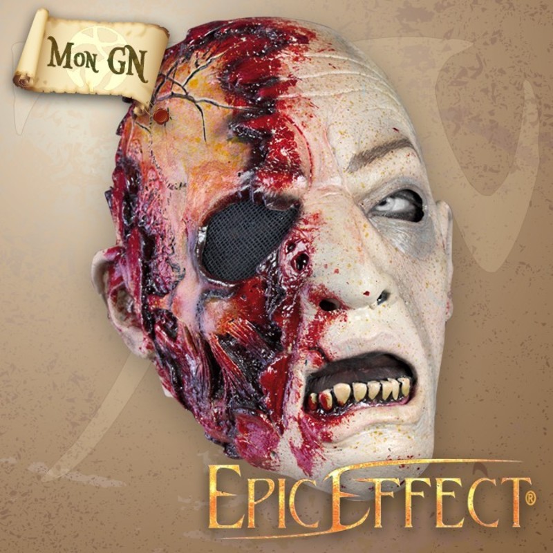 Zombie visage arraché