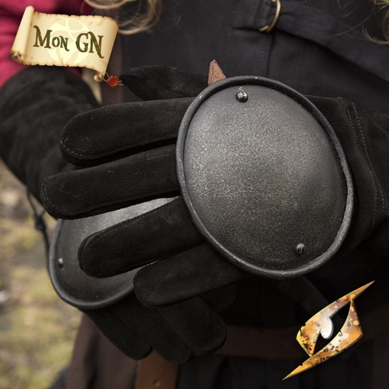  Protections sombres rondes pour mains - Epic Armoury - vue 1