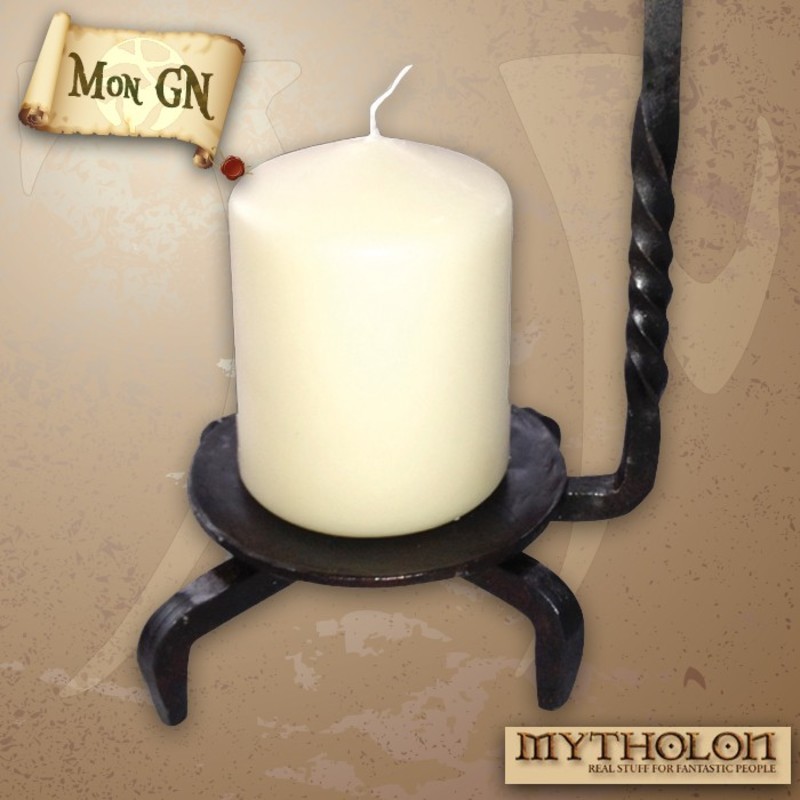 Chandelier à bougie en fer forgé