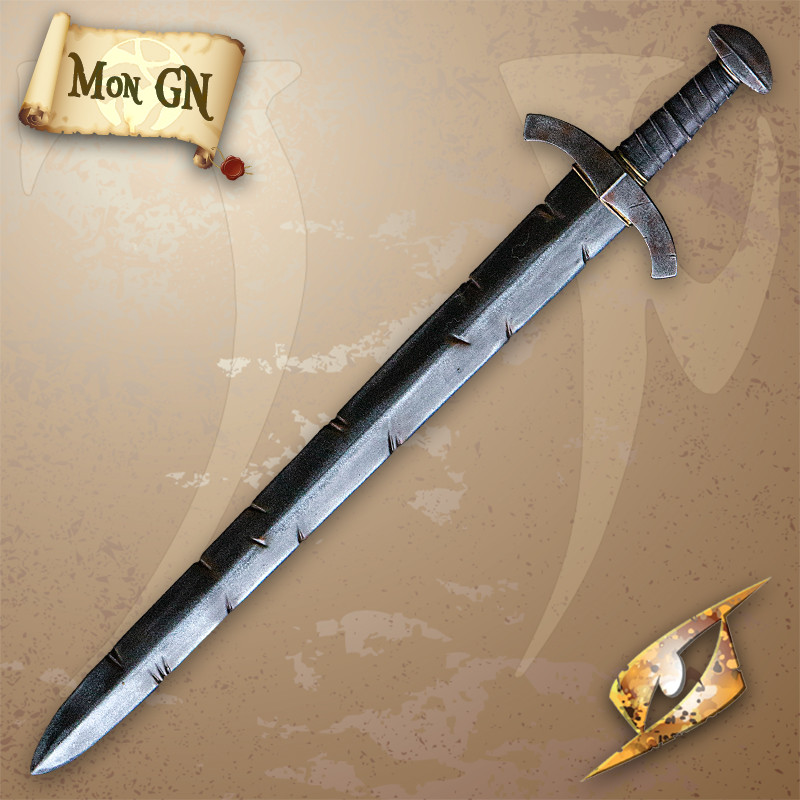 Epée d'écuyer ébréchée moyenne