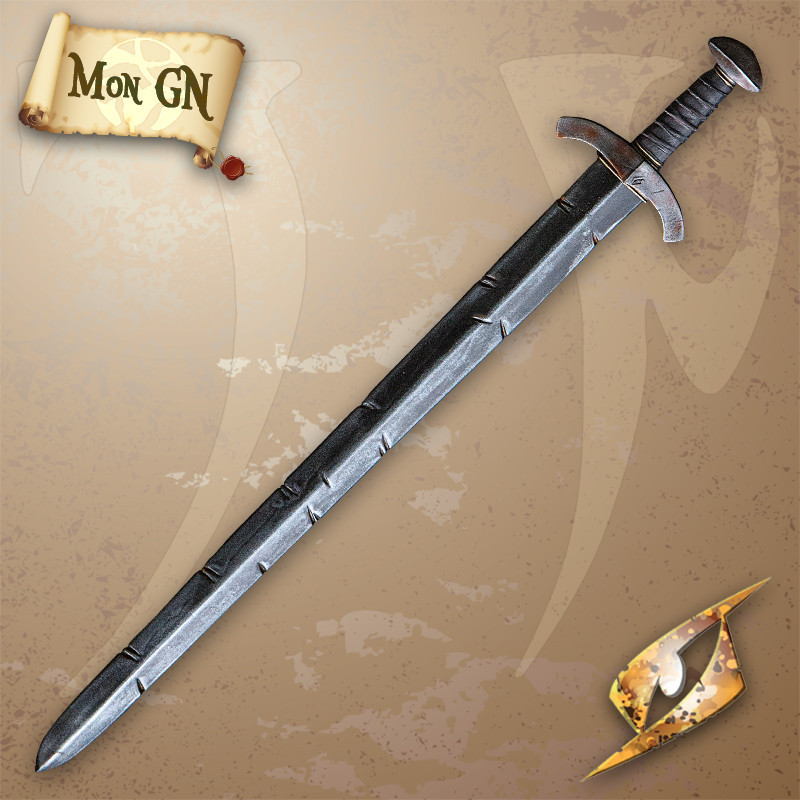 Epée d'écuyer ébréchée