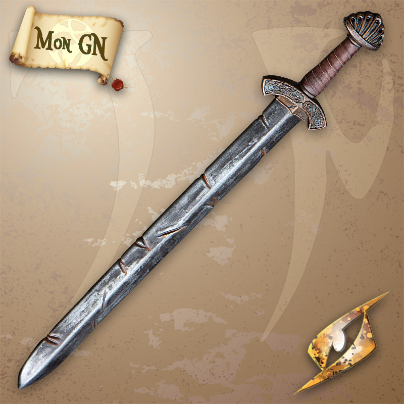 Epée viking ébréchée courte