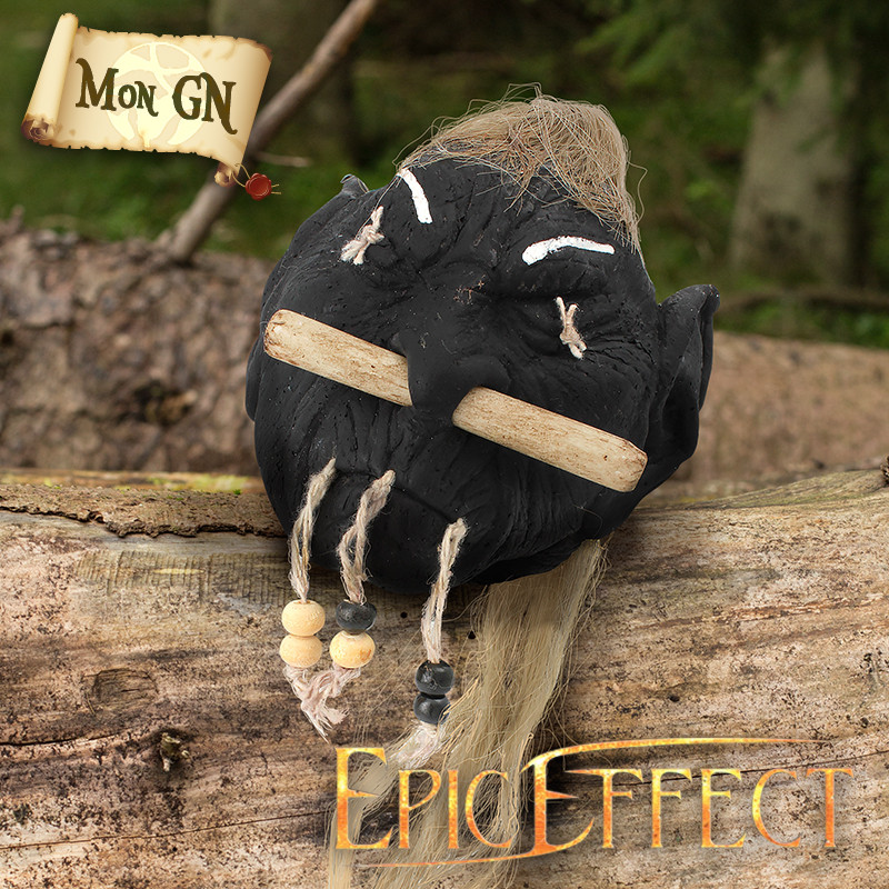 Tête réduite d'Elfe Noir