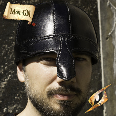 Casque de Guerrier en cuir - vue 2
