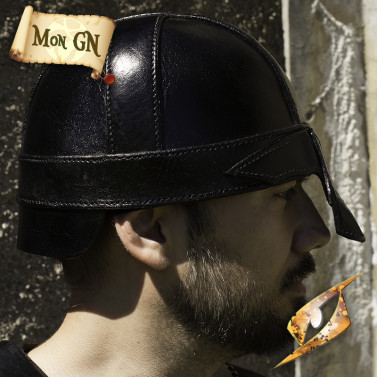 Casque de Guerrier en cuir - vue 3