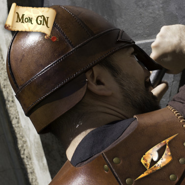 Casque de Guerrier en cuir - vue 6