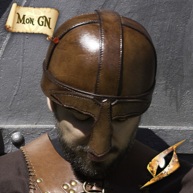 Casque de Guerrier en cuir - vue 7