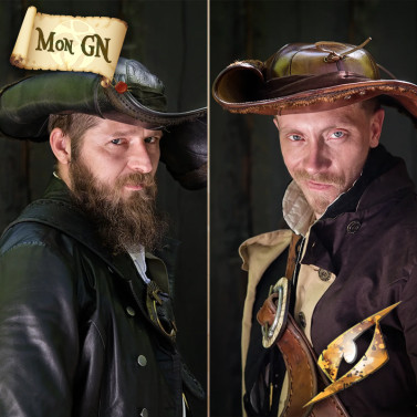 Tricorne en cuir - vue 1