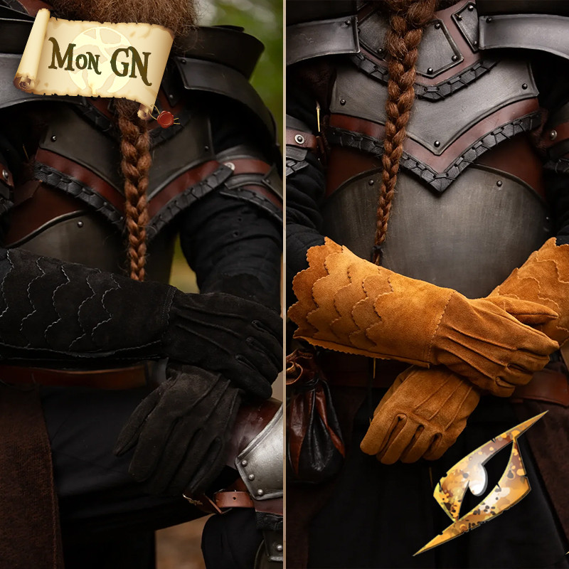 Gants à écailles suédés - vue 1