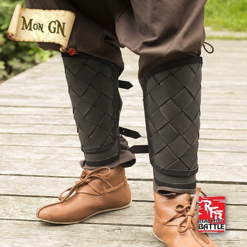 Grèves Viking Cuir - Ready For Battle - vue 2